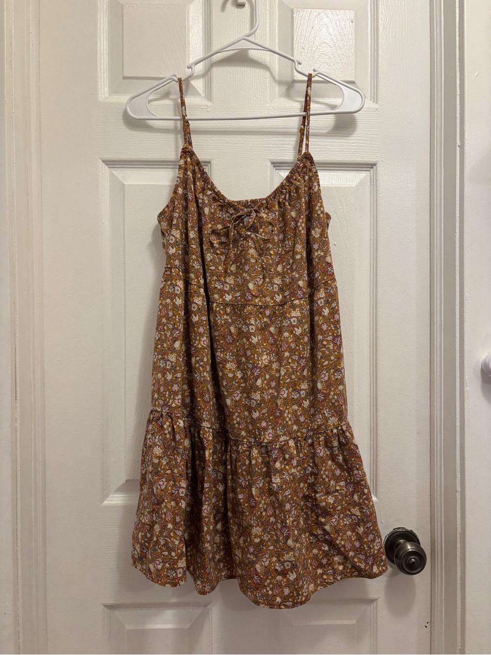 Old Navy Brown Floral Spaghetti-Strap Sundress